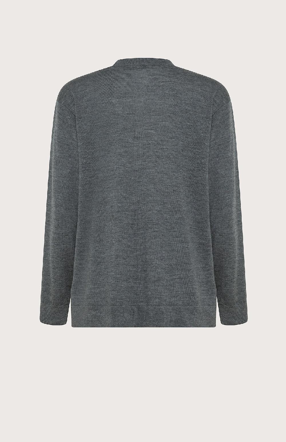 Seventy Maglia sollo V in lana merinos - Col. Grigio Offerte