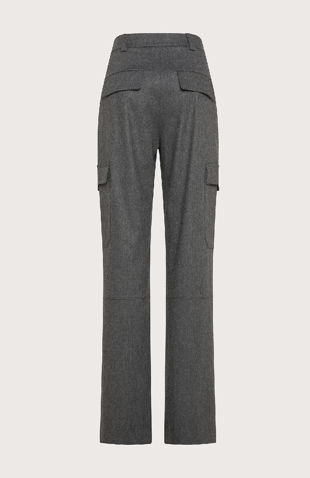 Seventy Pantalone stile cargo lungo in flanella cardata stretch - Col. Grigio I Più Venduti