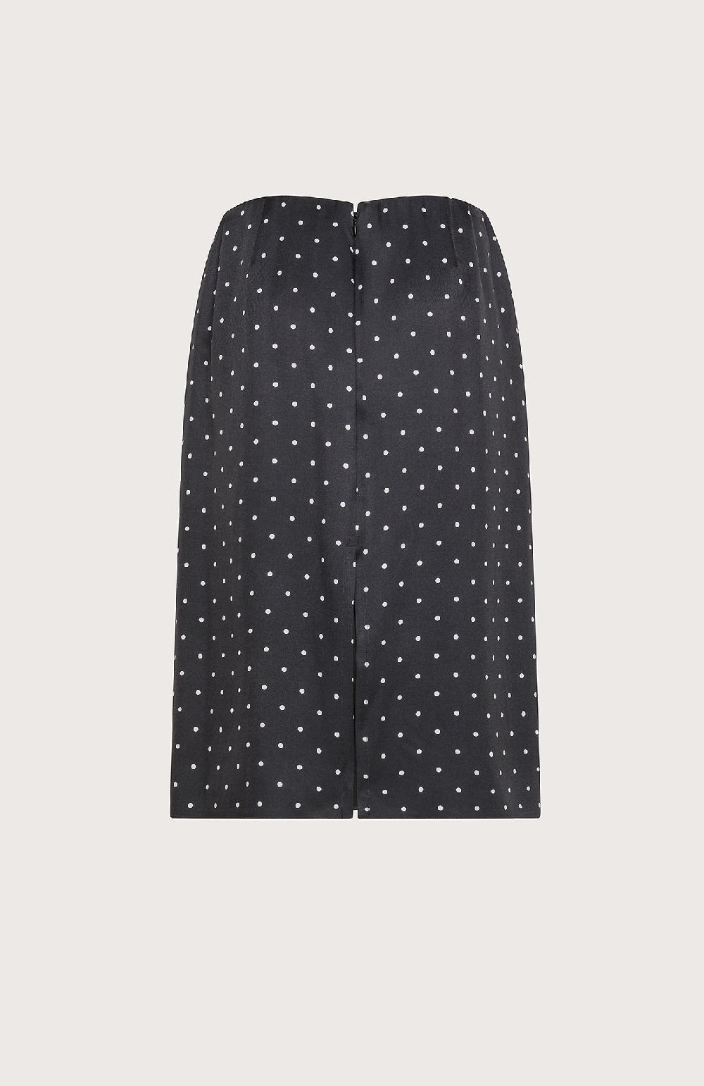 Seventy Gonna midi a pois in viscosa - Col. Nero Prezzo Ridotto
