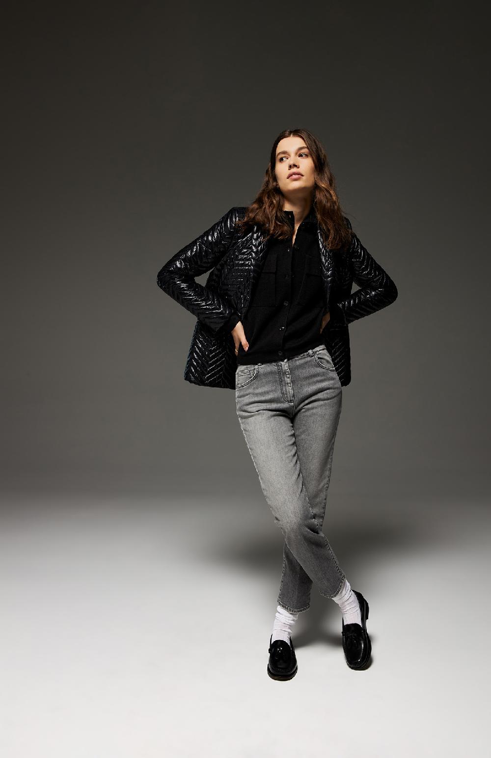 Seventy Giacchina taglio bomber in maglia di viscosa - Col. Nero Italy