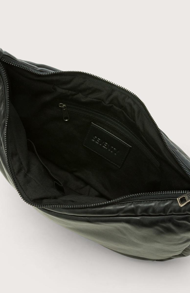 Seventy Borsa mezza luna in pelle - Col. Nero 2025