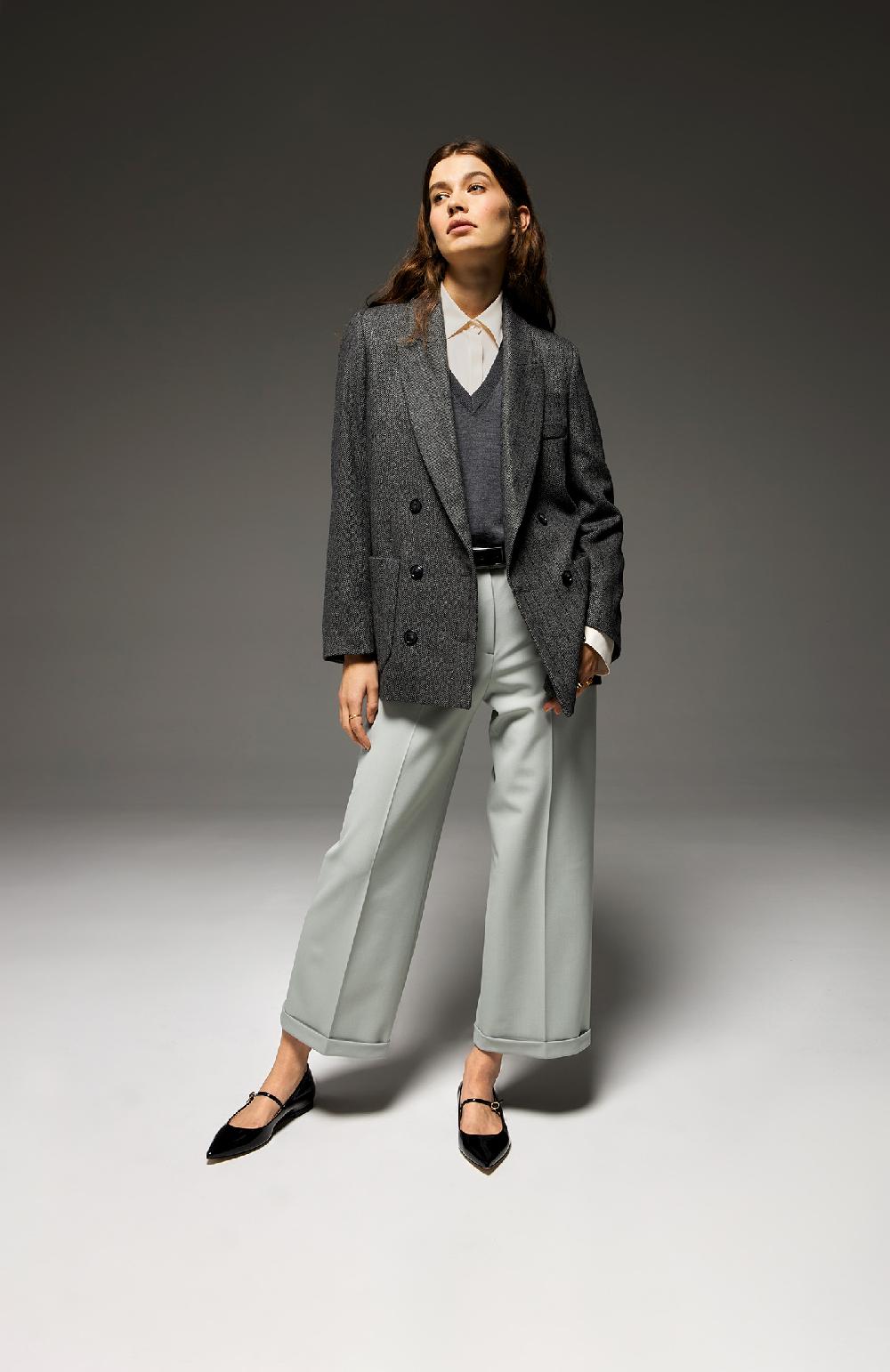Seventy Pantalone dritto lungo la caviglia con risvoltino al fondo - Col. Verde Vendita