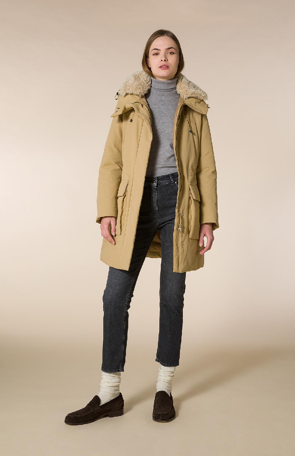 Seventy Parka in canvas di cotone poliammide - Col. Neutro Qualità Garantita