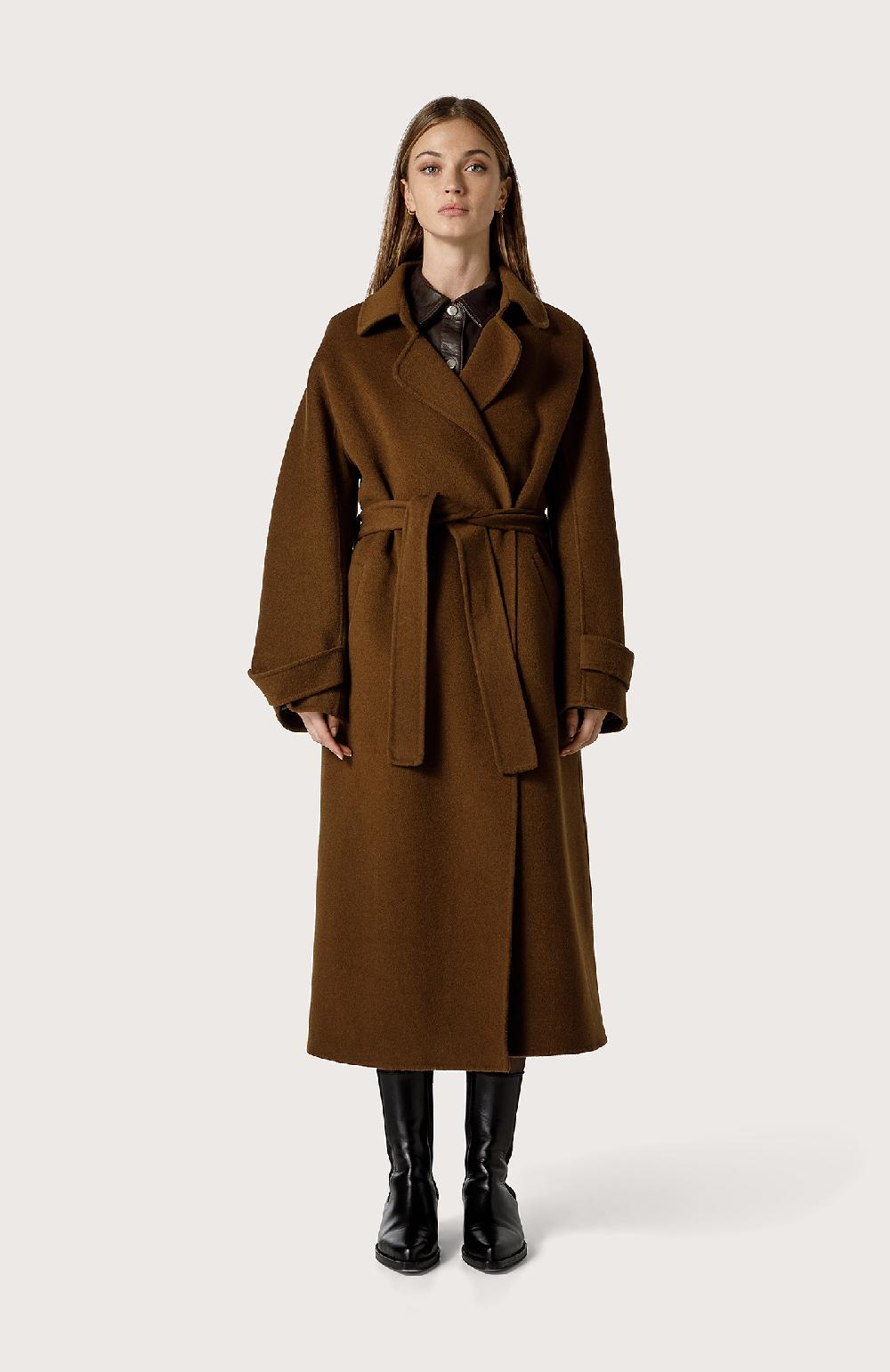 Seventy Cappotto classico in panno double - Col. Marrone Hotsell
