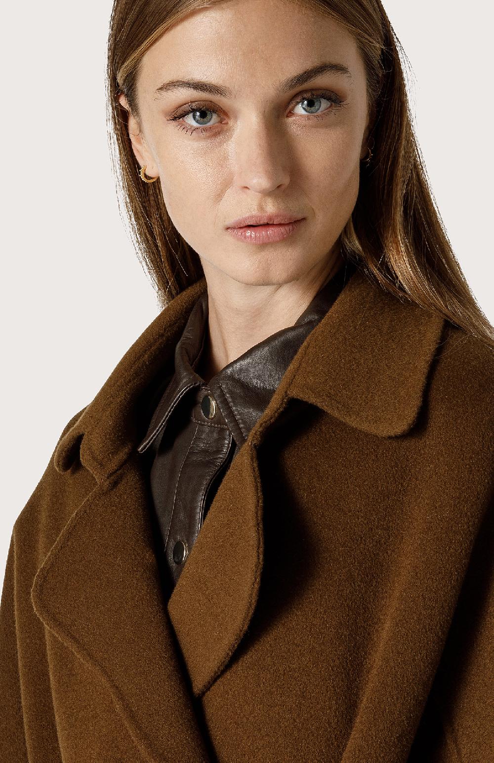 Seventy Cappotto classico in panno double - Col. Marrone Hotsell