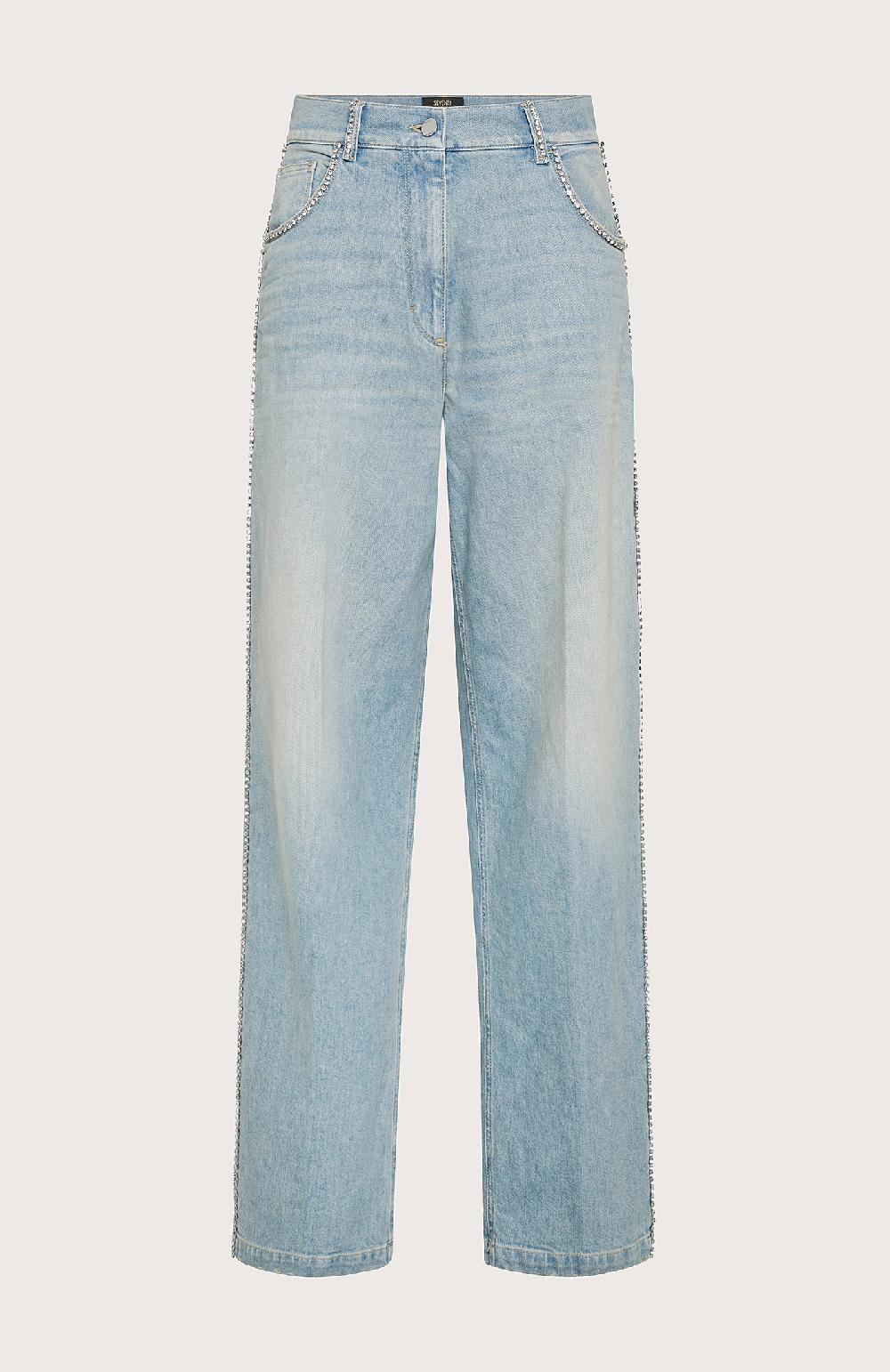 Seventy Jeans denim con ricami strass - Col. Blu Vendita Economica