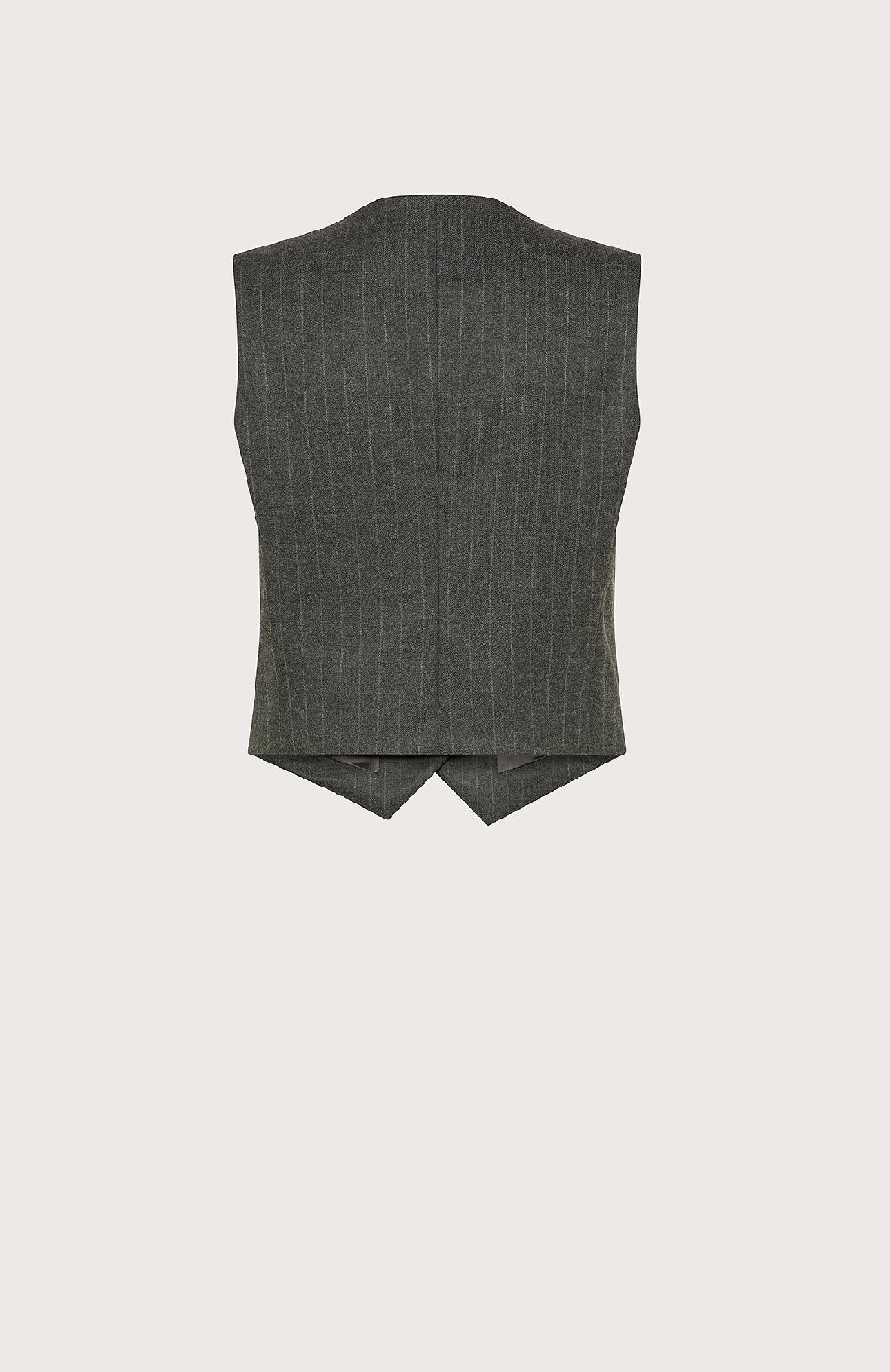 Seventy Gilet sartoriale corto gessato - Col. Grigio Italia