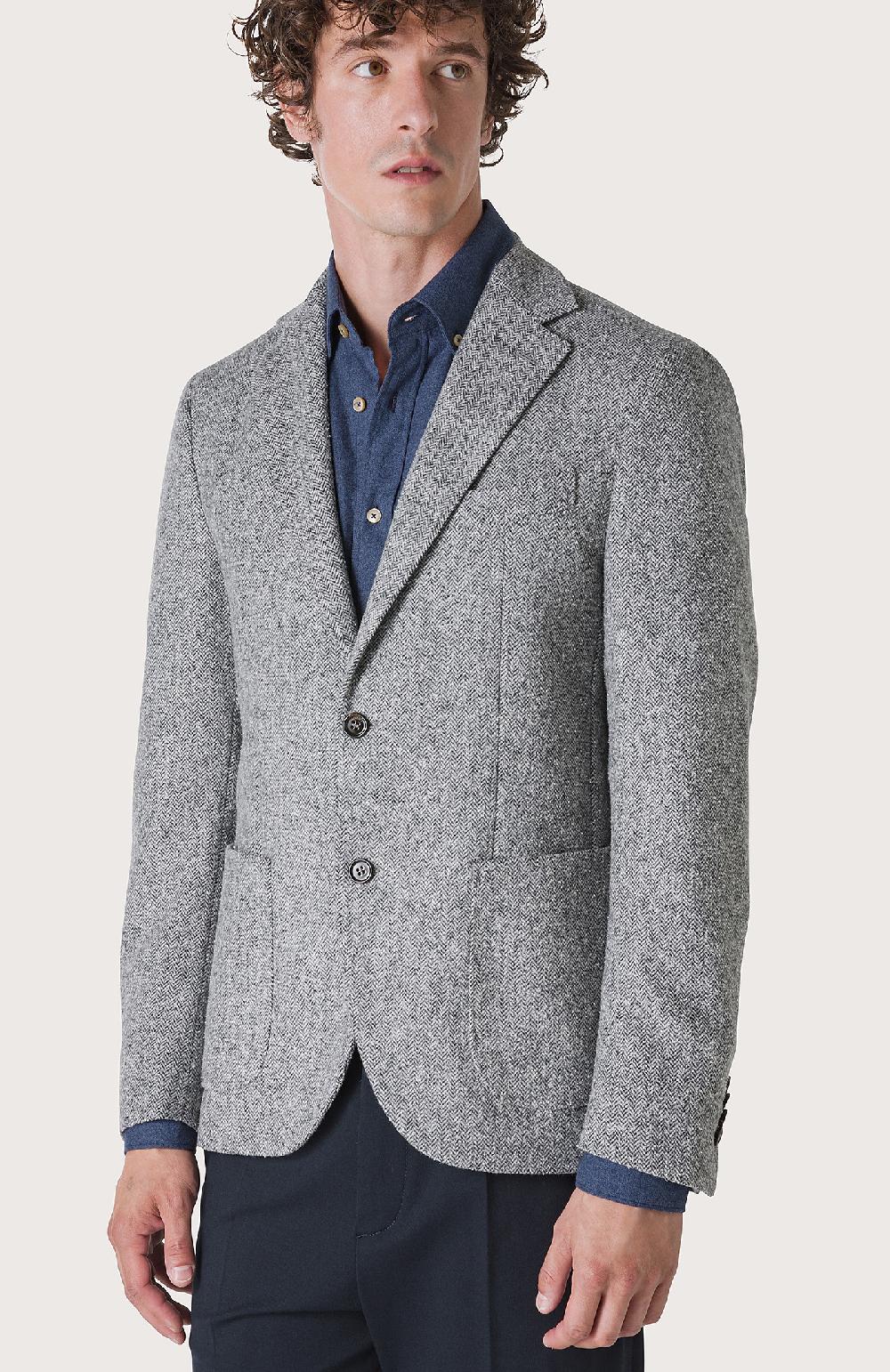Seventy Giacca monopetto con fantasia tweed - Col. Grigio Acquista Ora