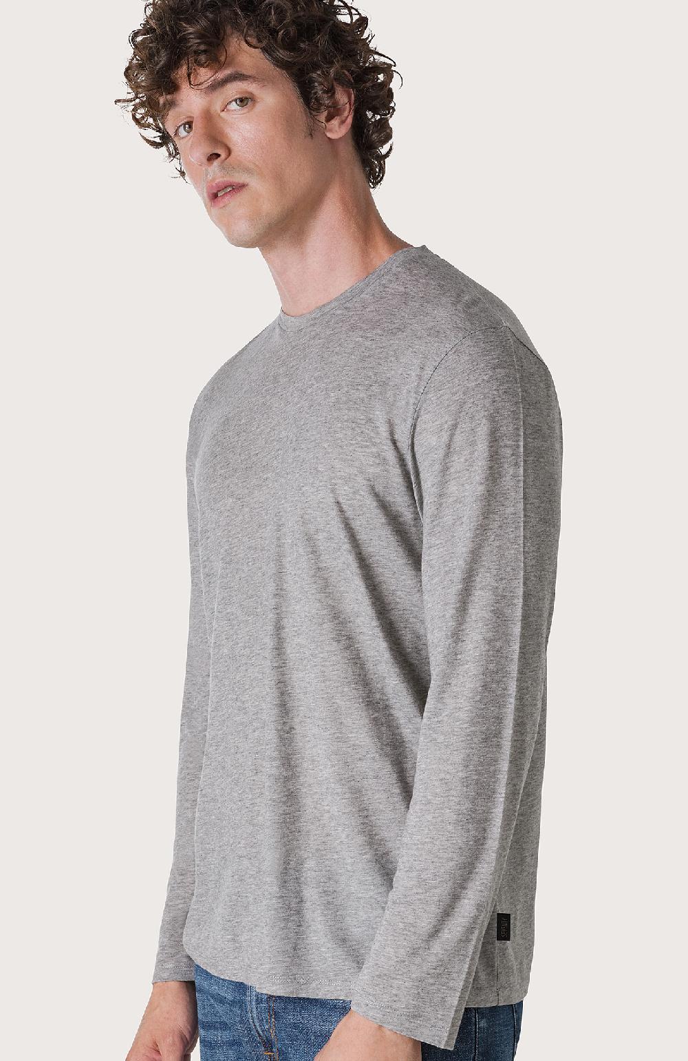 Seventy T-shirt girocollo manica lunga - Col. Grigio In Vendita