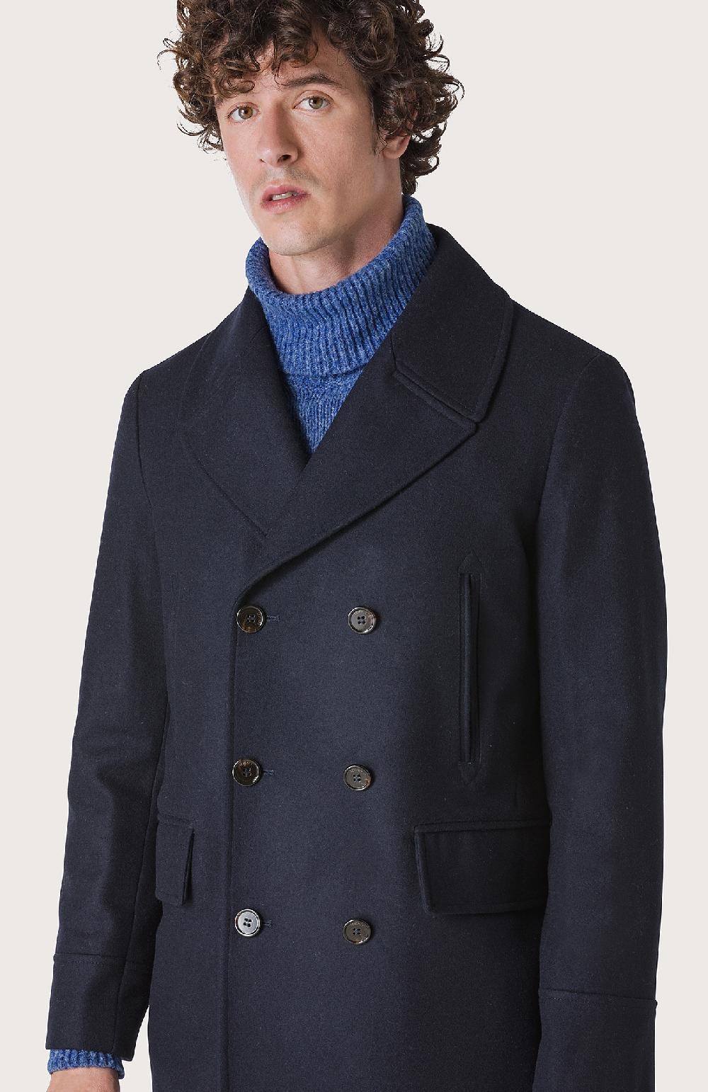 Seventy Cappotto doppiopetto con pistagna - Col. Blu Offerte