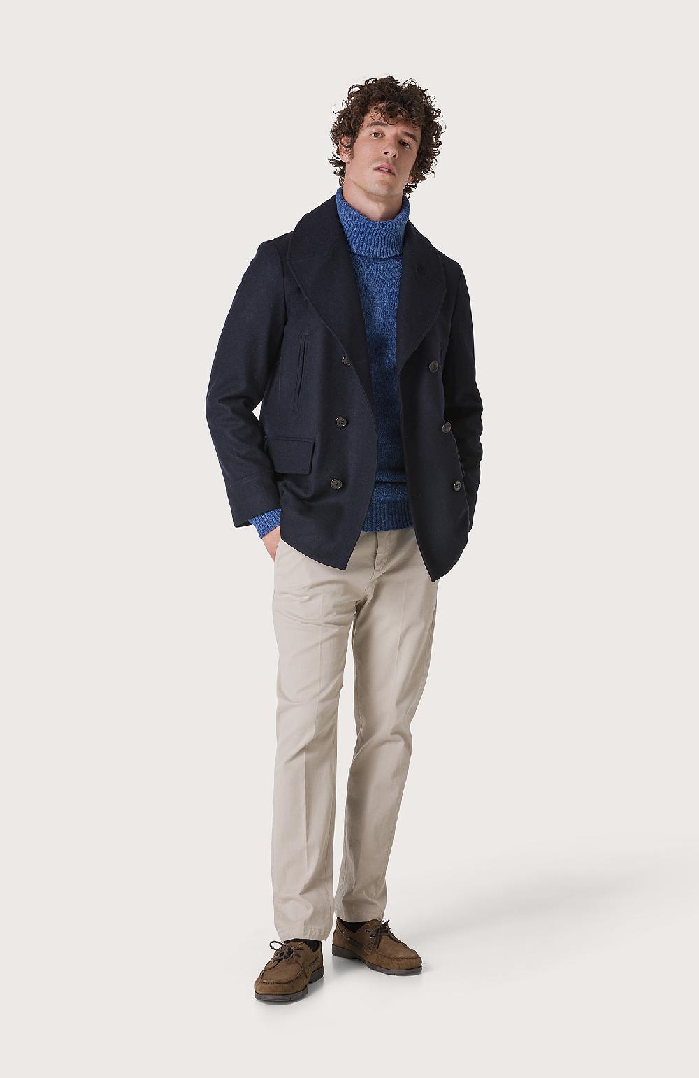 Seventy Cappotto doppiopetto con pistagna - Col. Blu Offerte