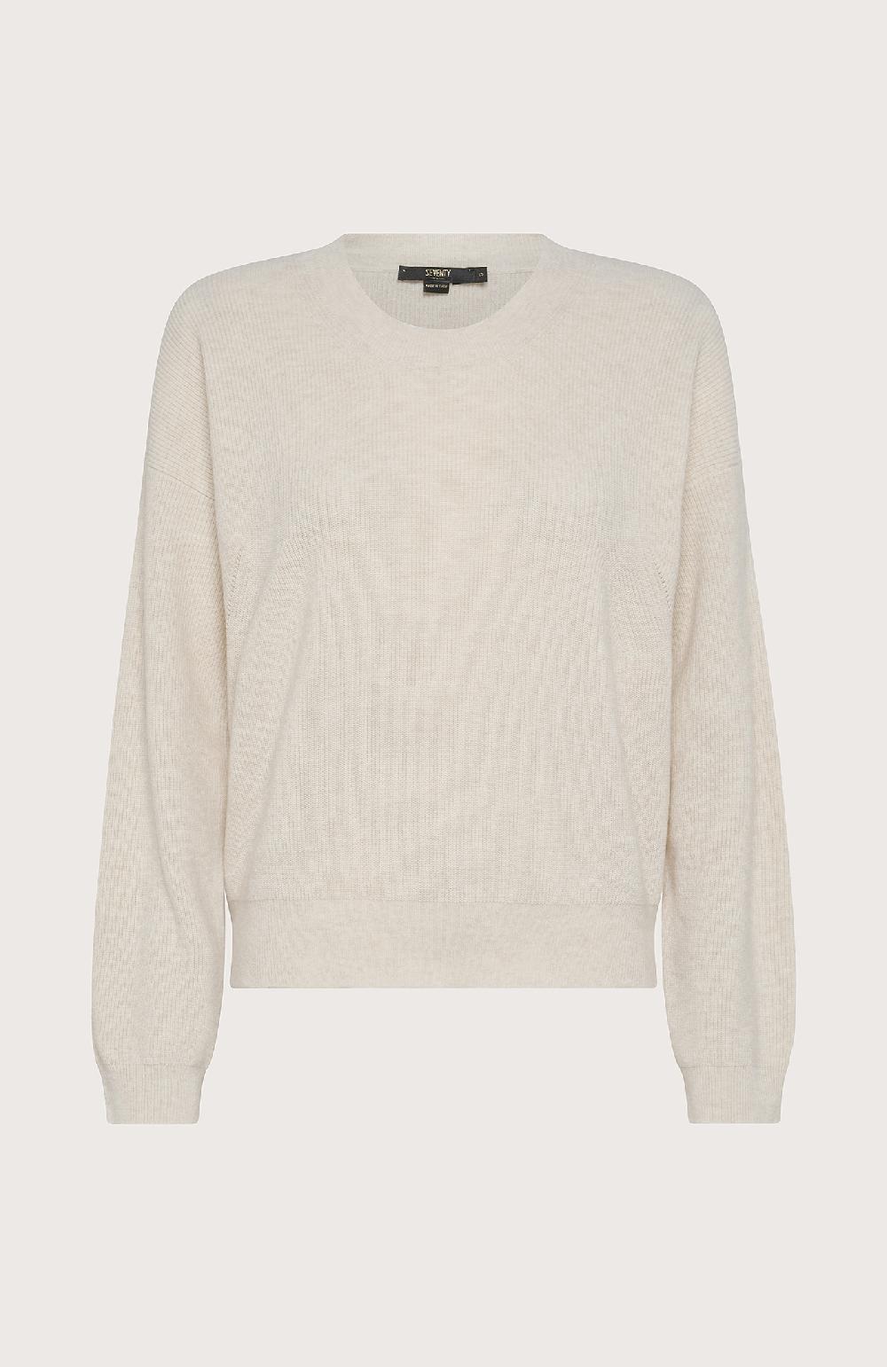 Seventy Maglia girocollo in misto cashmere - Col. Bianco 2025