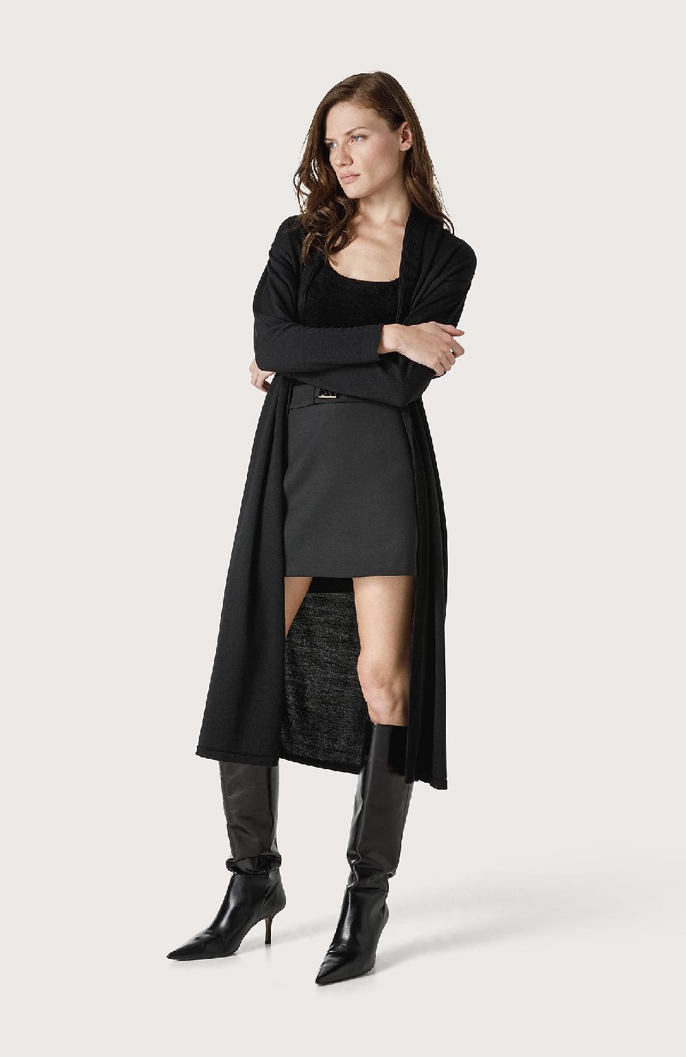 Seventy Maxi cardigan con cintura - Col. Nero Italia