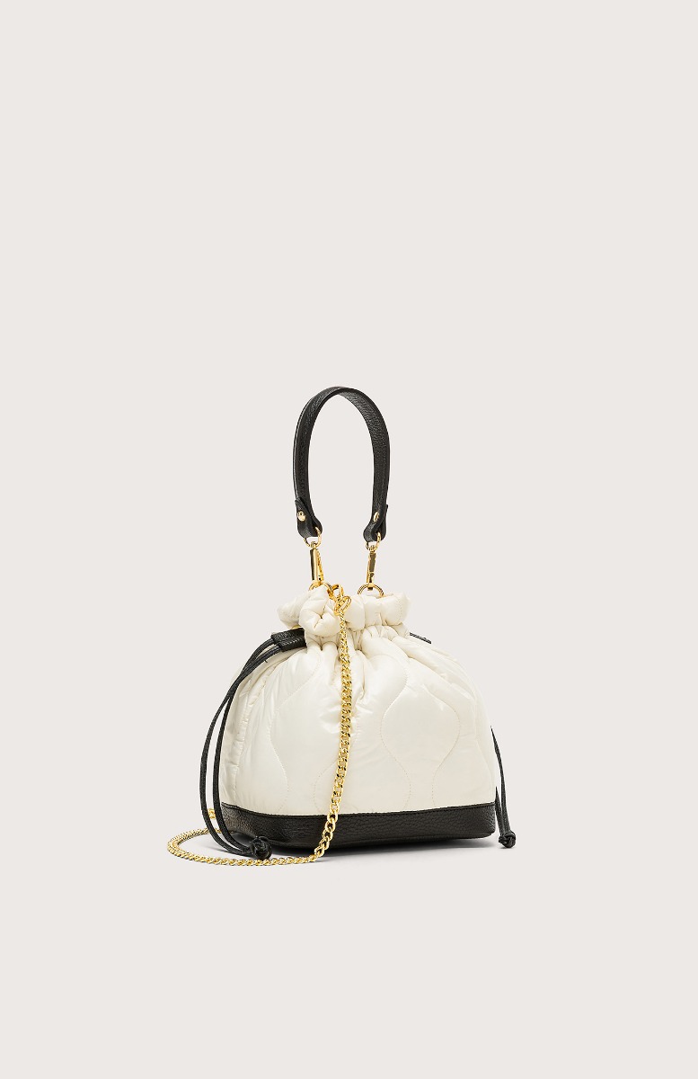 Seventy Borsa secchiello trapuntato - Col. Bianco Vendita