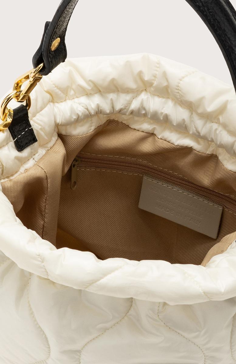 Seventy Borsa secchiello trapuntato - Col. Bianco Vendita