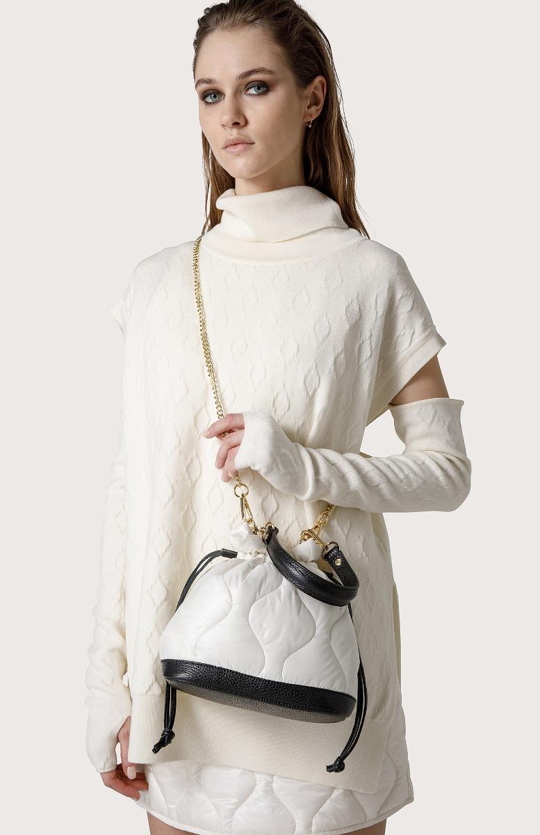 Seventy Borsa secchiello trapuntato - Col. Bianco Vendita