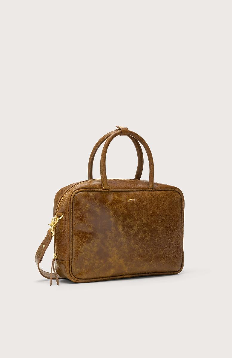 Seventy Bauletto in pelle effetto vintage - Col. Marrone Outlet