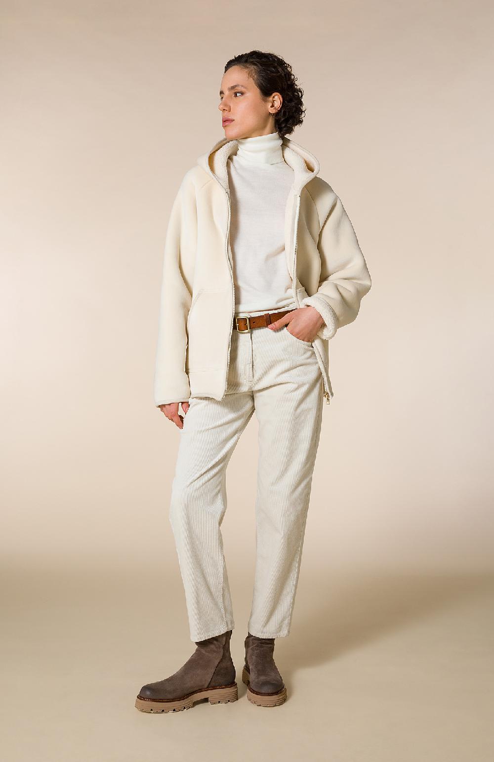 Seventy Jeans carrot fit in velluto - Col. Neutro In Vendita