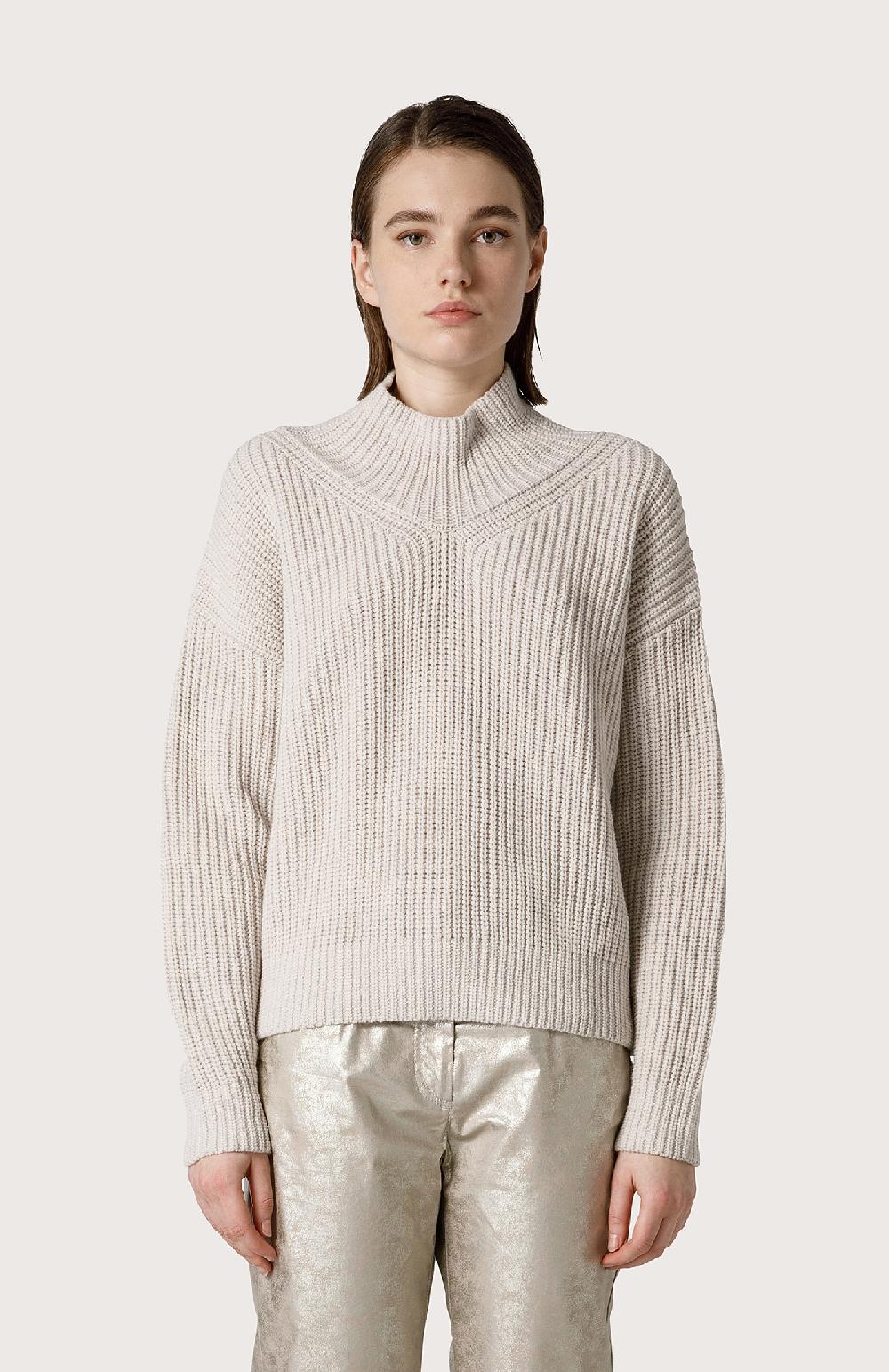 Seventy Maglia a lupetto in misto lana - Col. Bianco Offerte
