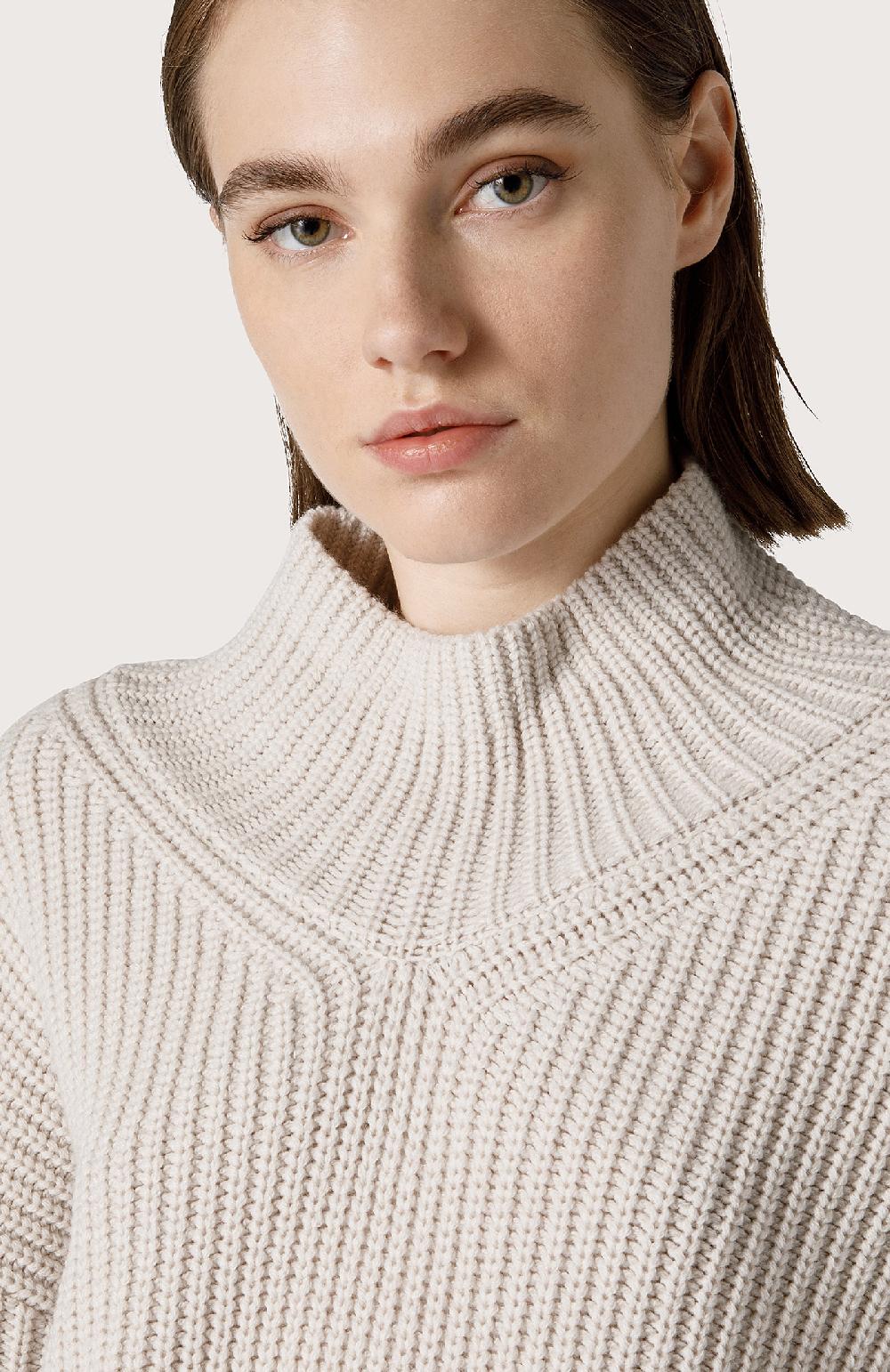 Seventy Maglia a lupetto in misto lana - Col. Bianco Offerte