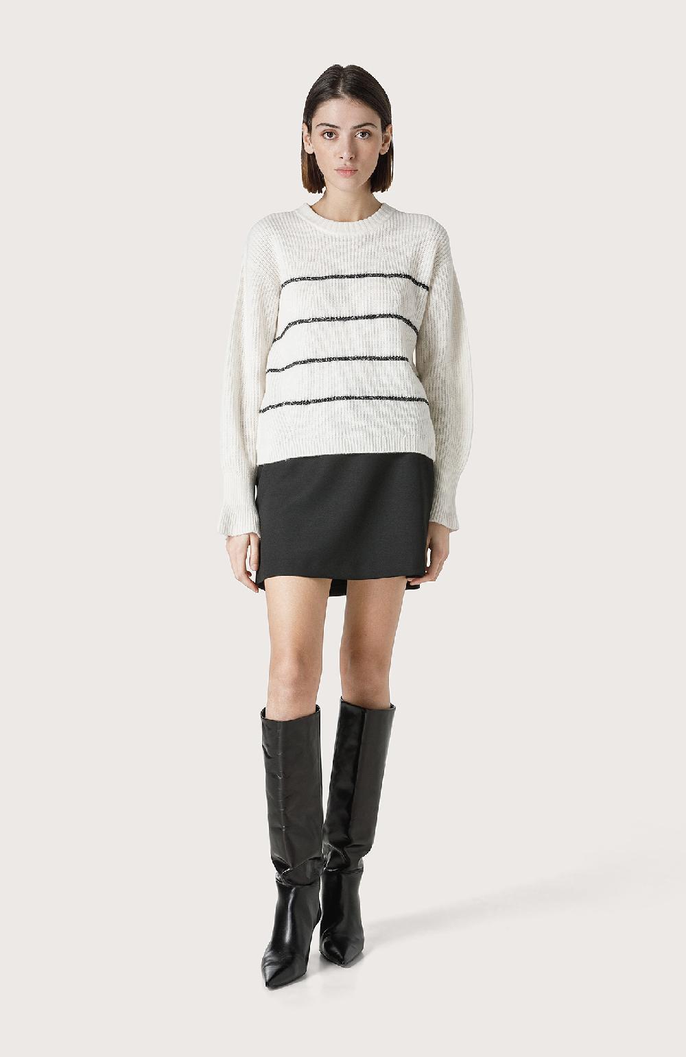 Seventy Maglia con righe in lurex - Col. Bianco Hotsell
