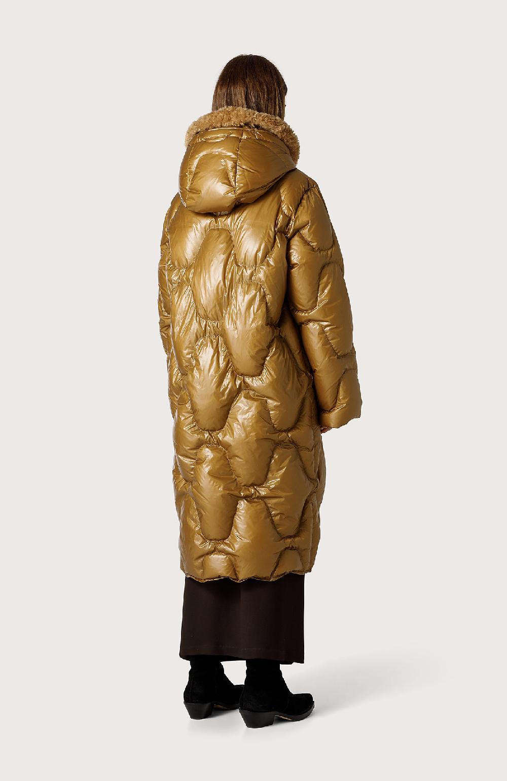 Seventy Piumino lungo con cappuccio - Col. Verde Saldi Di Fabbrica