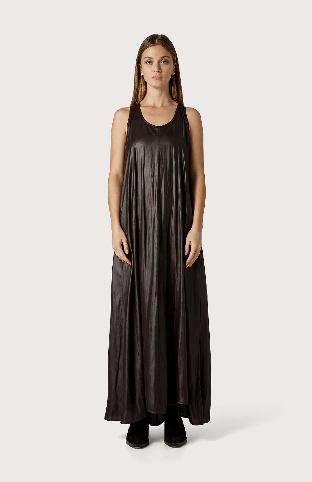 Seventy Abito smanicato in georgette spalmata - Col. Marrone Moda