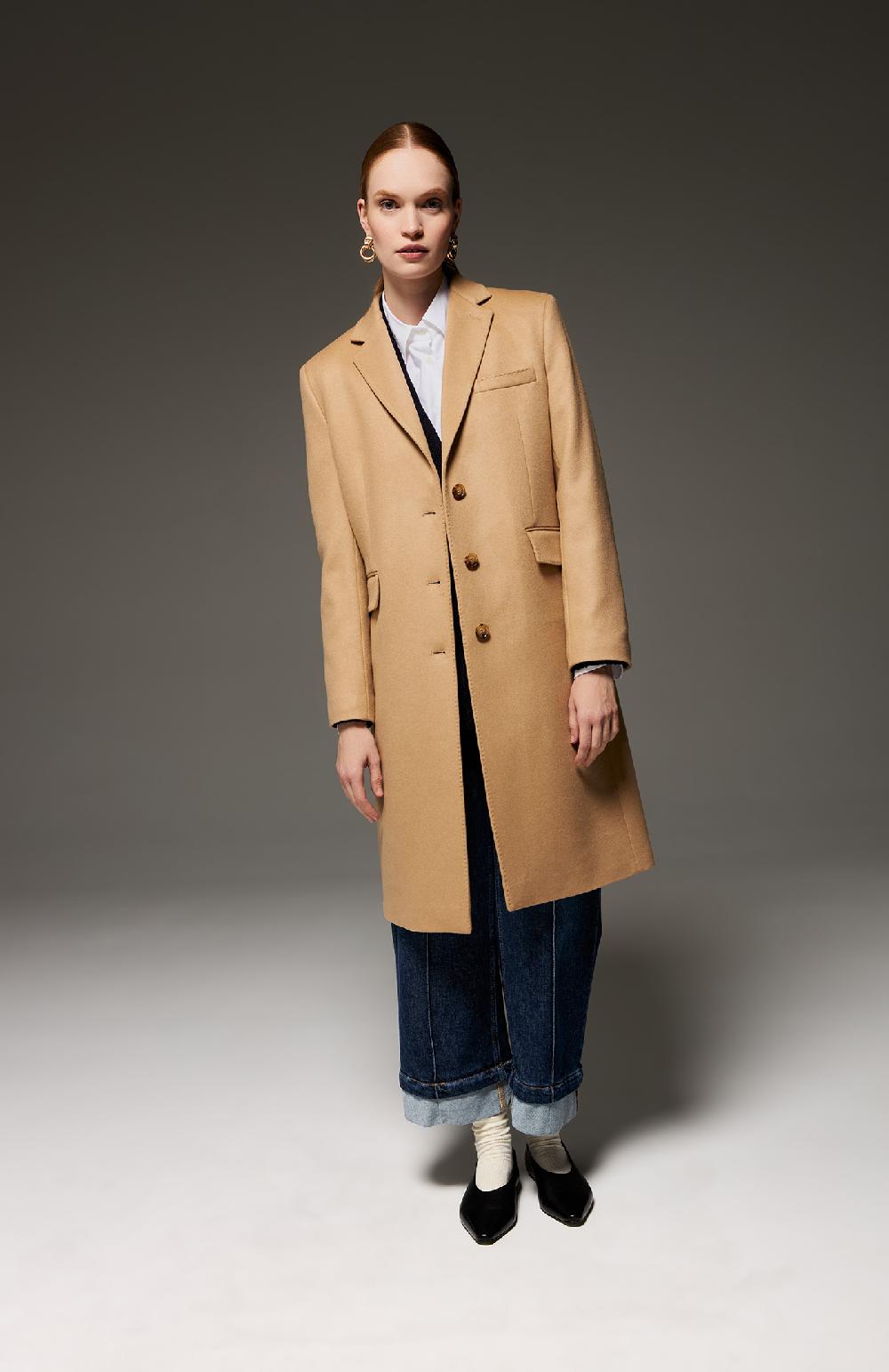 Seventy Cappotto lungo monopetto 100% cashmere - Col. Neutro Offerta speciale