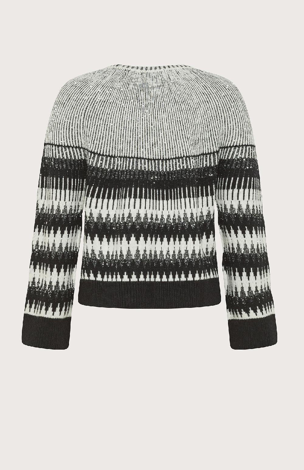 Seventy Maglia girocollo intarsiata con paillettes - Col. Nero Shopping online