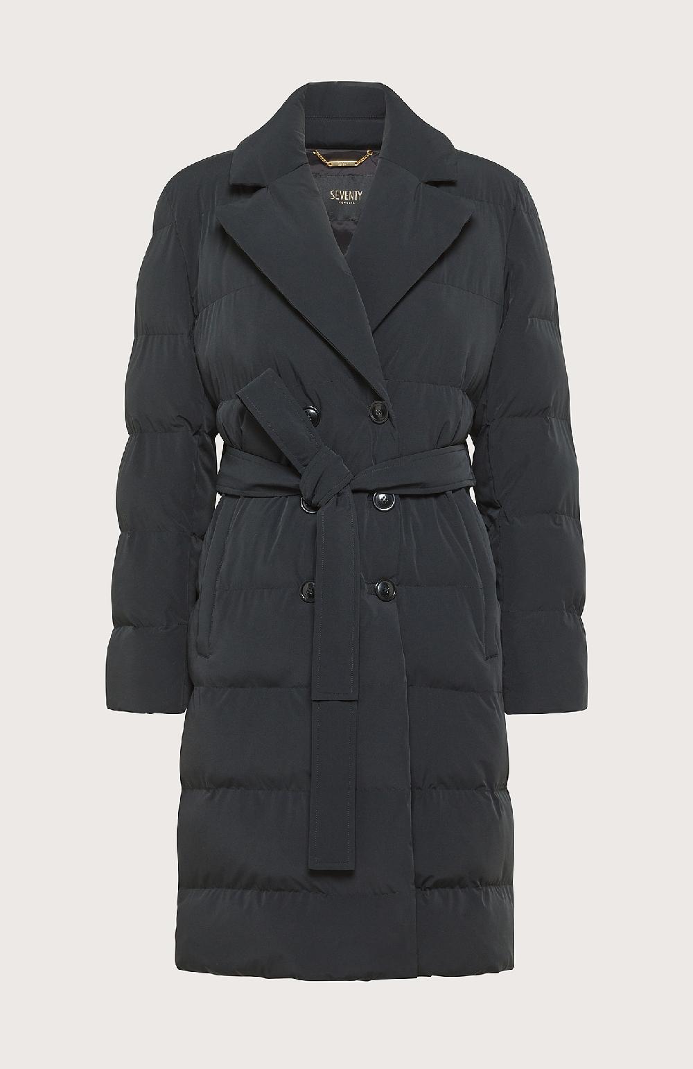 Seventy Piumino midi doppio petto con cintura - Col. Nero Black Friday