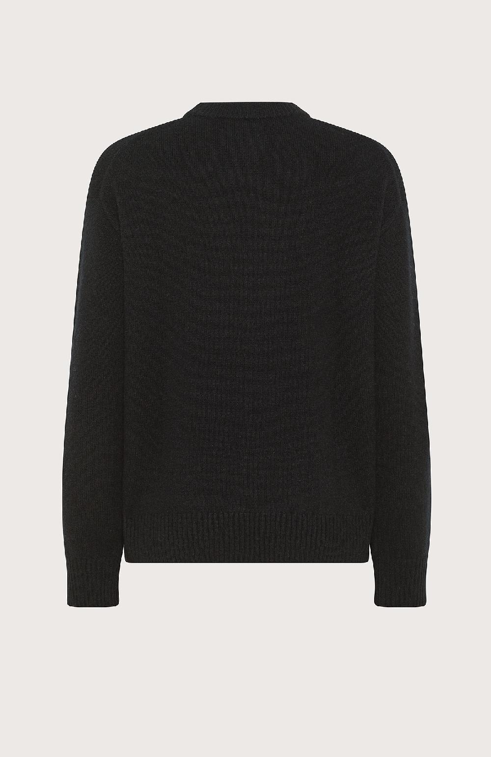 Seventy Maglione girocollo in lana/cashmere - Col. Nero Offerta natalizia