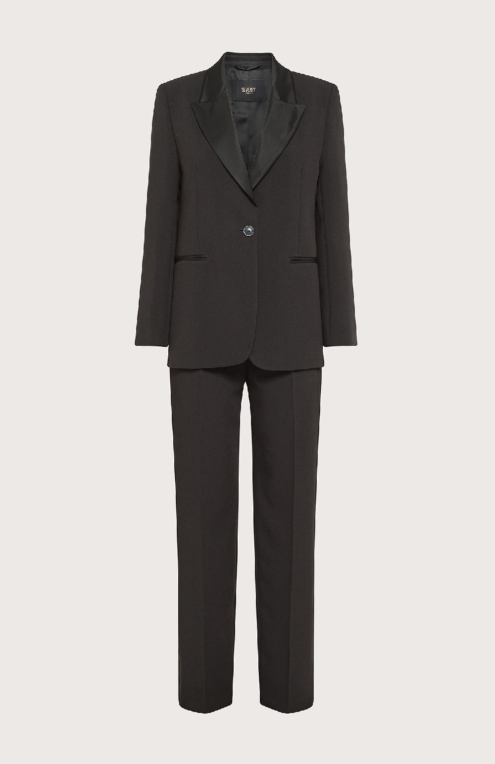 Seventy Tailleur composto da pantalone dritto slim e giacca monopetto - Col. Nero