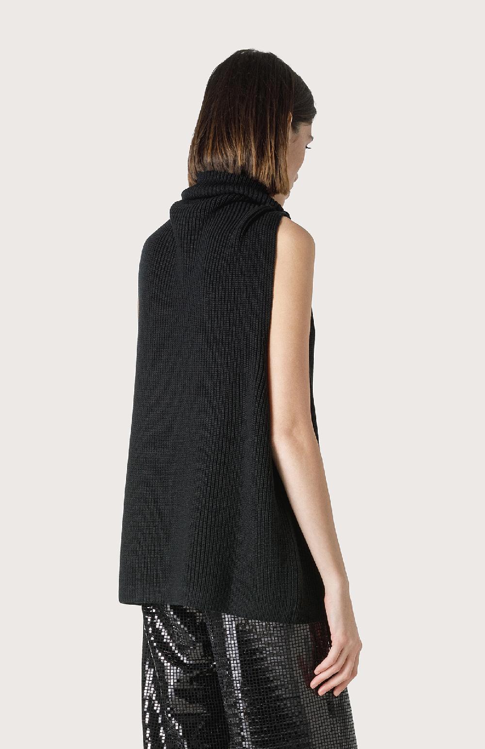 Seventy Gilet a collo alto - Col. Nero Smaltimento dello stoccaggio
