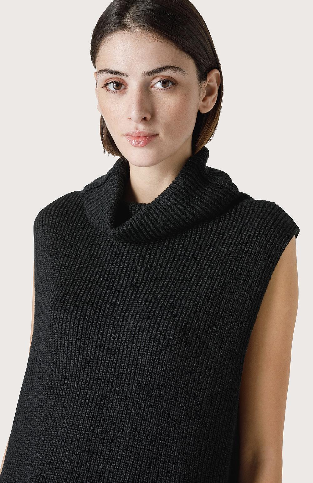 Seventy Gilet a collo alto - Col. Nero Smaltimento dello stoccaggio