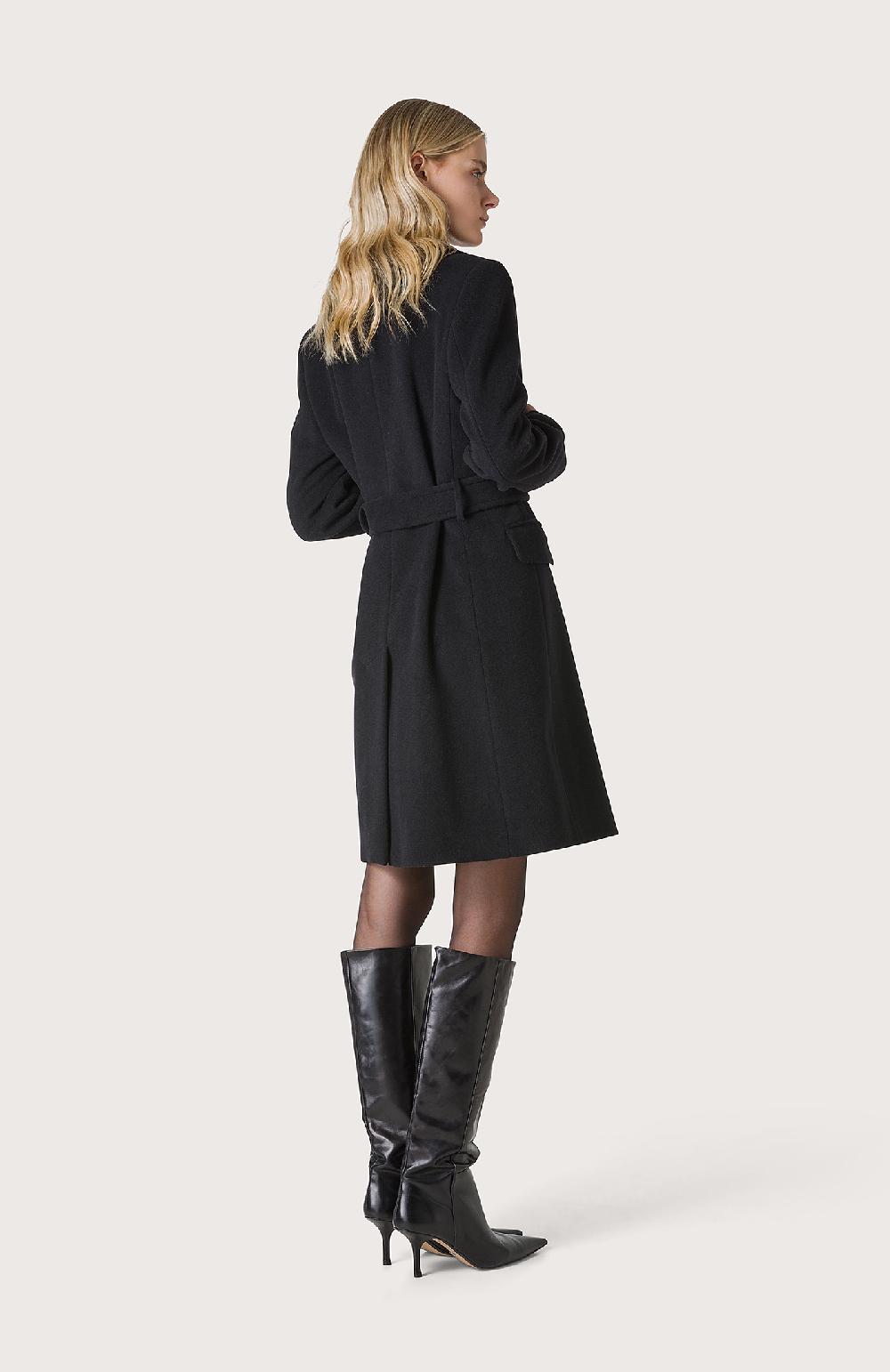 Seventy Cappotto con cintura - Col. Nero Vendita calda