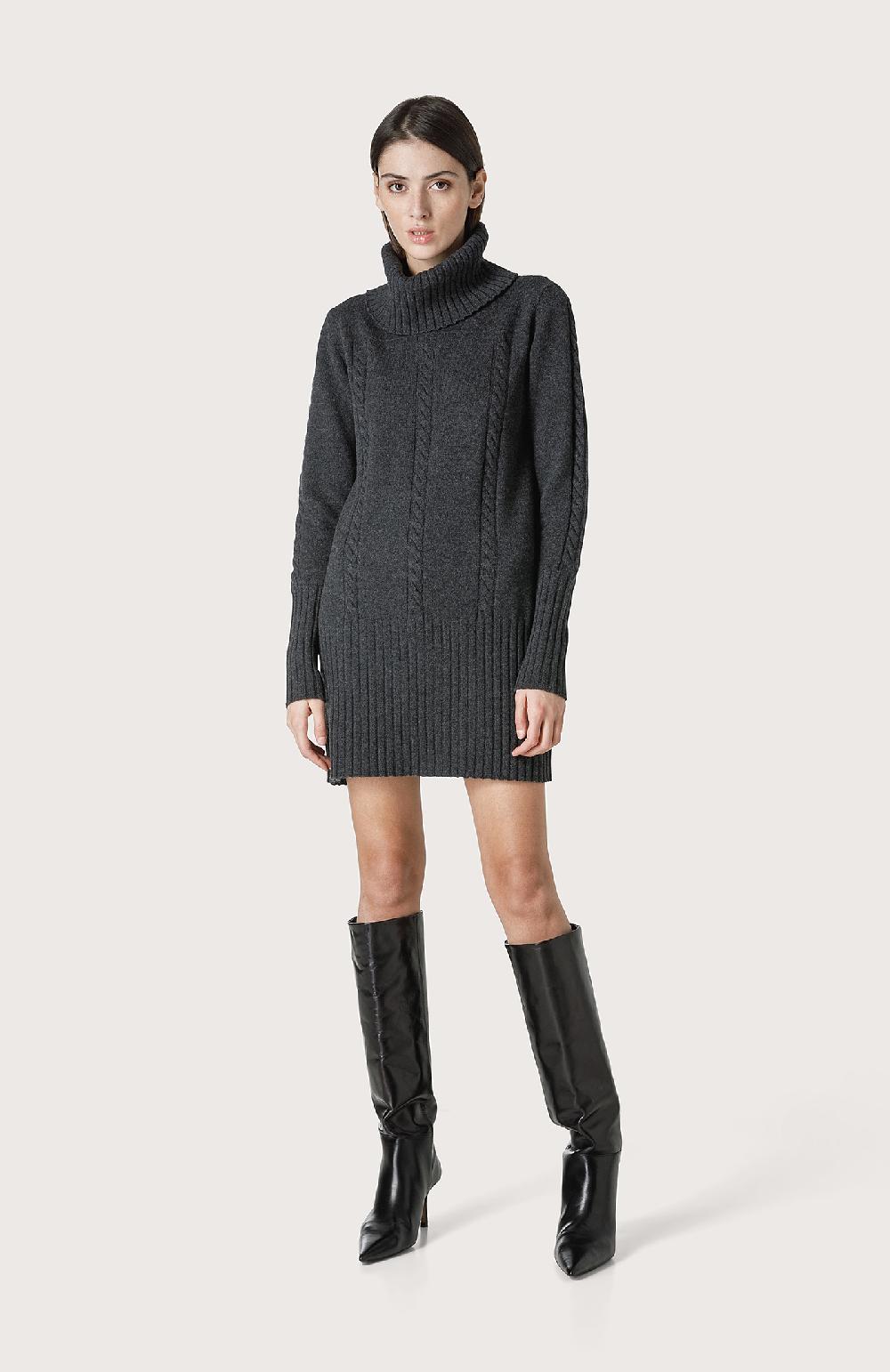 Seventy Maxi maglione a trecce piazzate - Col. Grigio Latest fashion