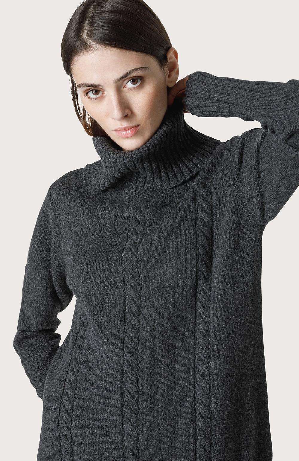 Seventy Maxi maglione a trecce piazzate - Col. Grigio Latest fashion
