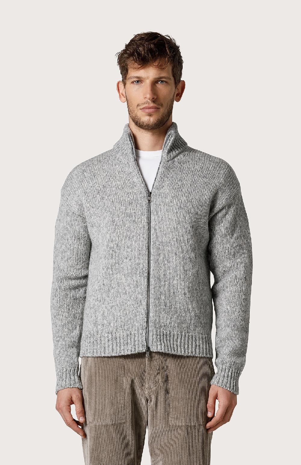 Seventy Cardigan con zip - Col. Grigio Solo un giorno rimasto