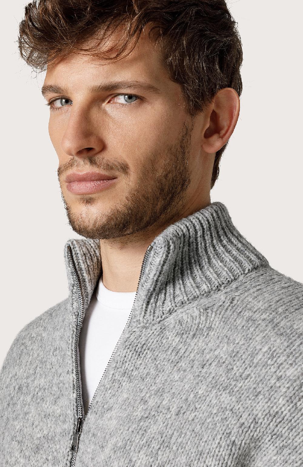 Seventy Cardigan con zip - Col. Grigio Solo un giorno rimasto