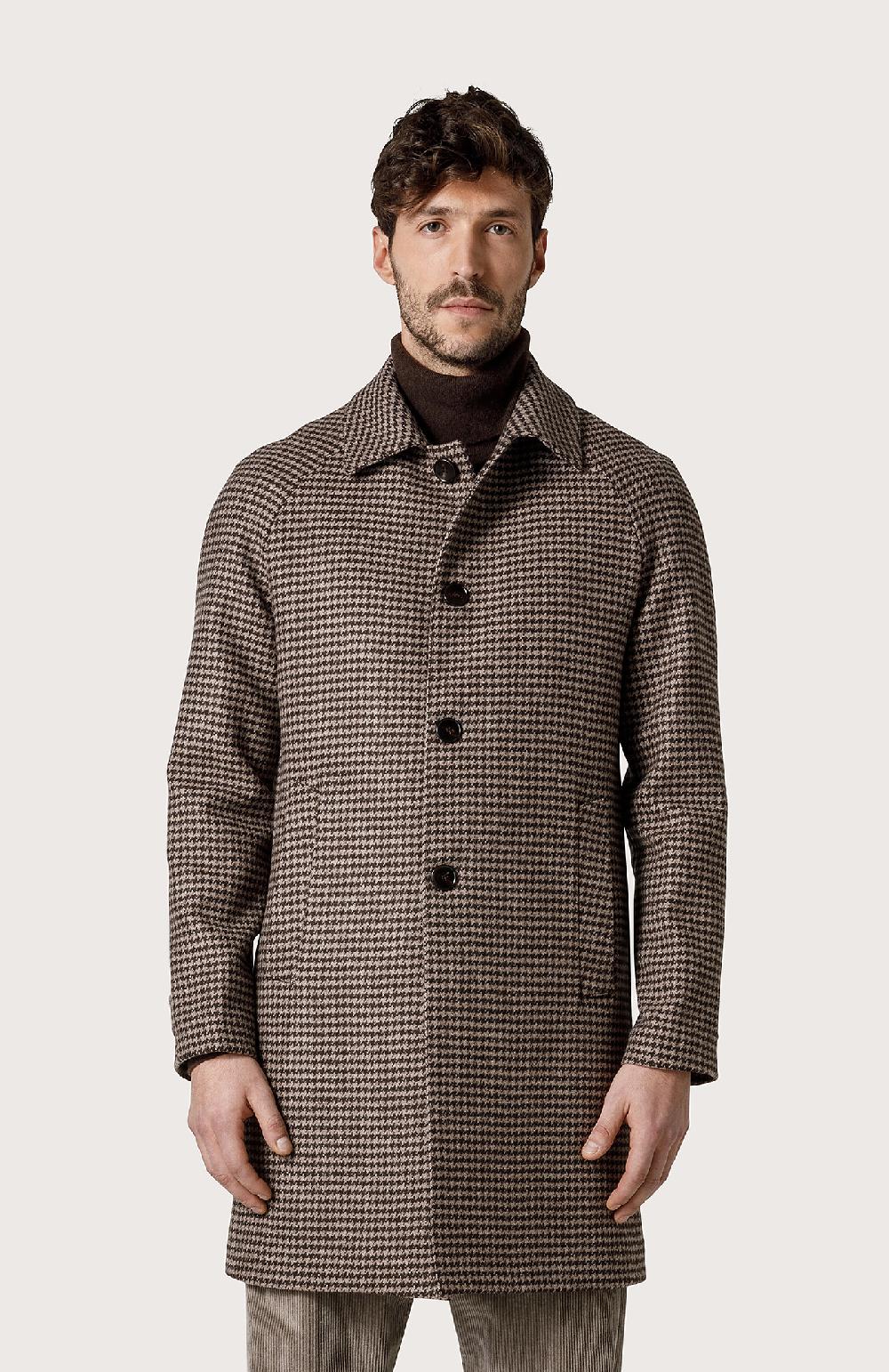 Seventy Cappotto pied de poule - Col. Marrone In vendita