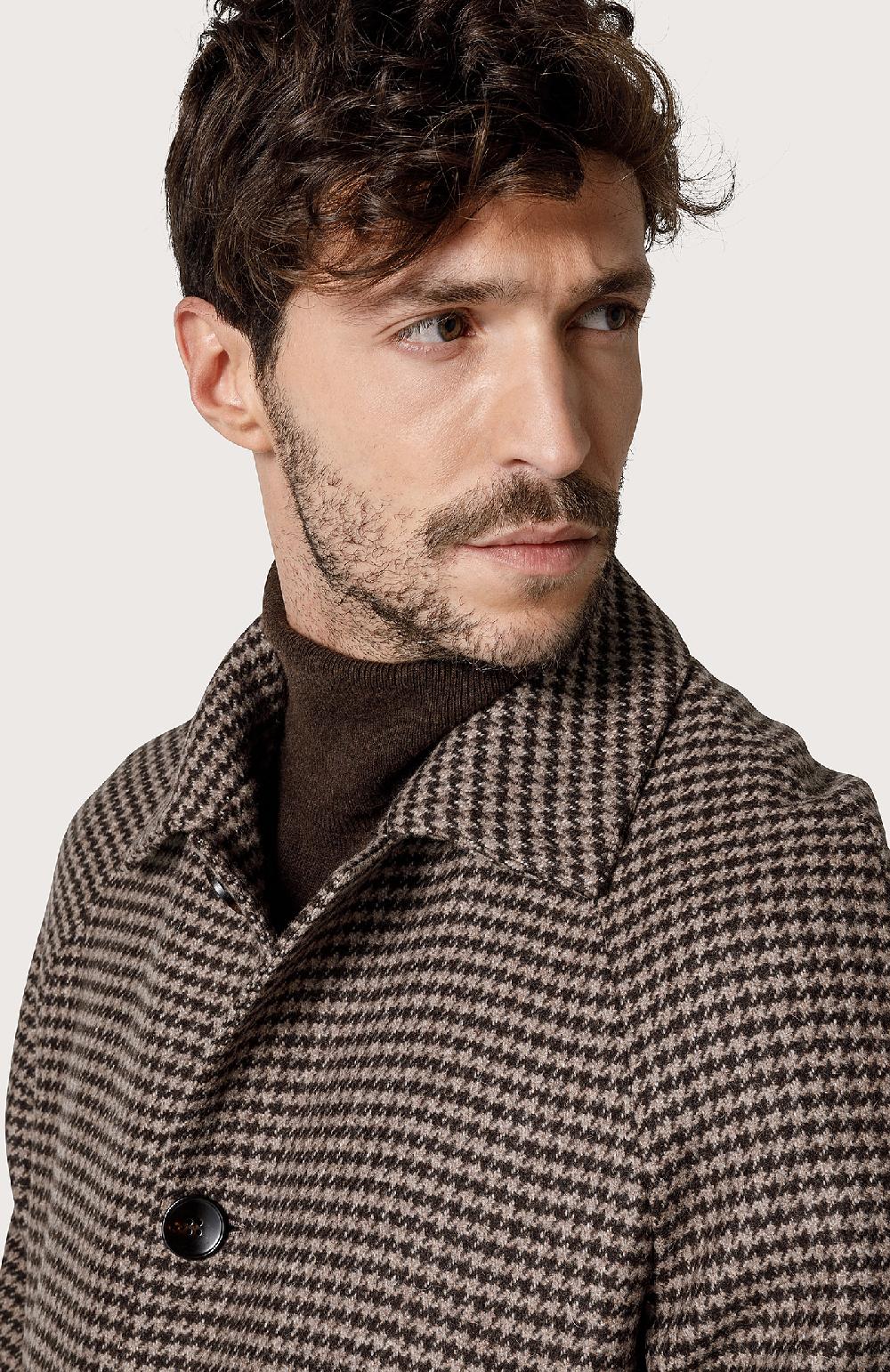 Seventy Cappotto pied de poule - Col. Marrone In vendita
