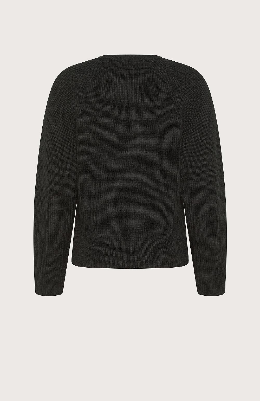 Seventy Maglia scollo a V boxy in costa inglese - Col. Nero Sconti questo mese