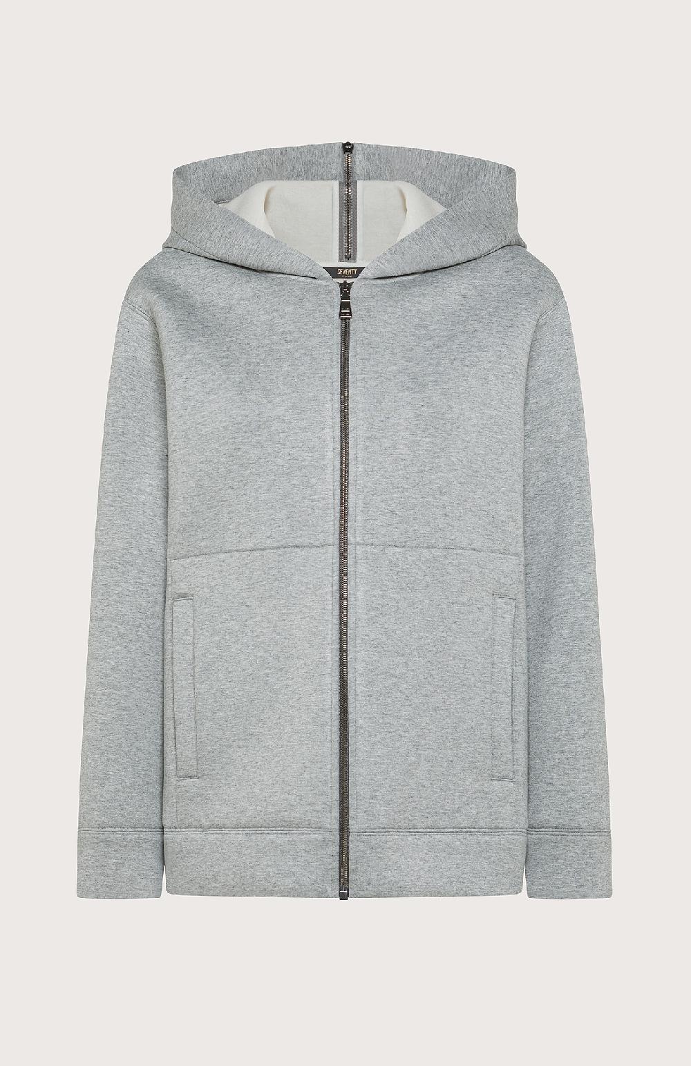 Seventy Felpa in neoprene con cappuccio separabile - Col. Grigio Vendita