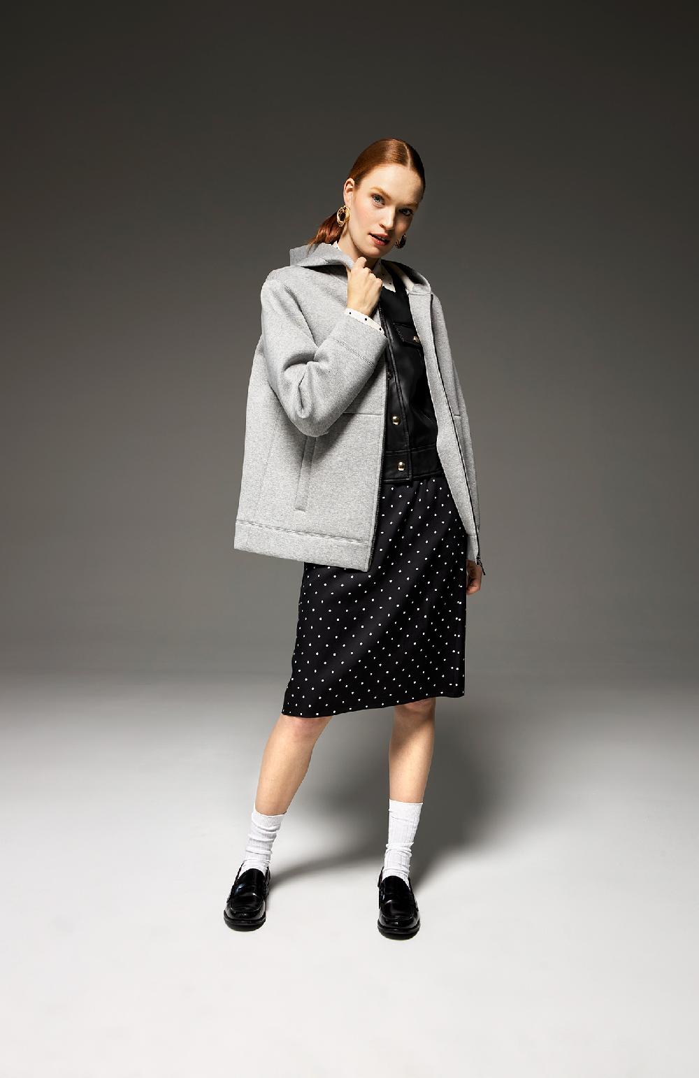 Seventy Felpa in neoprene con cappuccio separabile - Col. Grigio Vendita