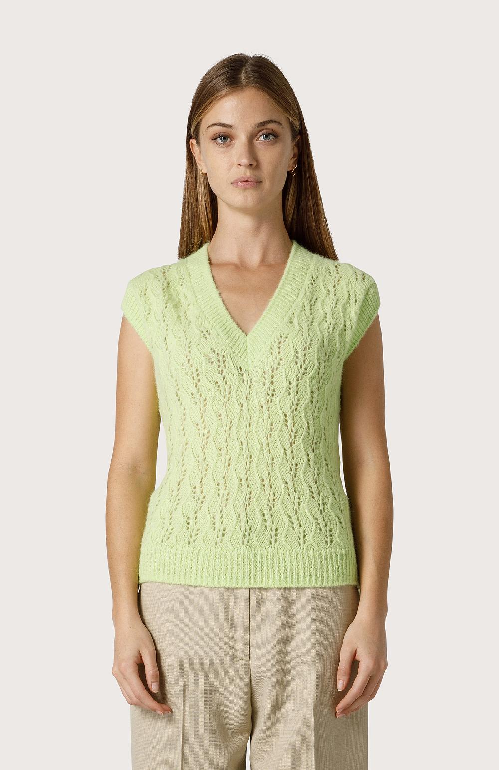 Seventy Gilet in alpaca stretch - Col. Giallo Acquista Ora