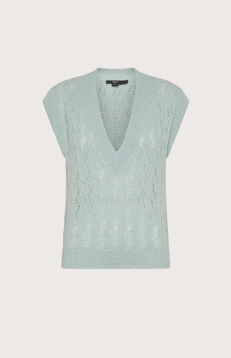 Seventy Gilet in alpaca stretch - Col. Verde Fino Al -60%