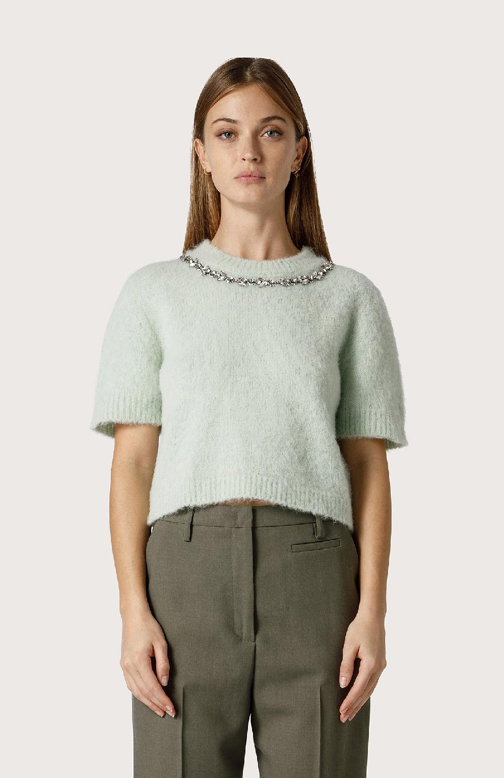Seventy Maglia crop con cristalli - Col. Verde Shopping Online