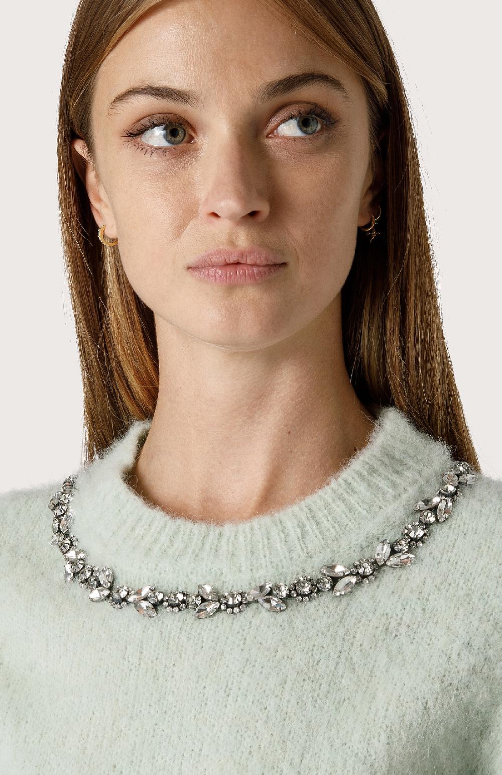 Seventy Maglia crop con cristalli - Col. Verde Shopping Online