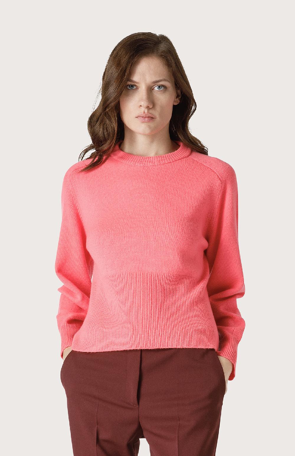 Seventy Maglioncino cropped a coste alte - Col. Rosa Presa