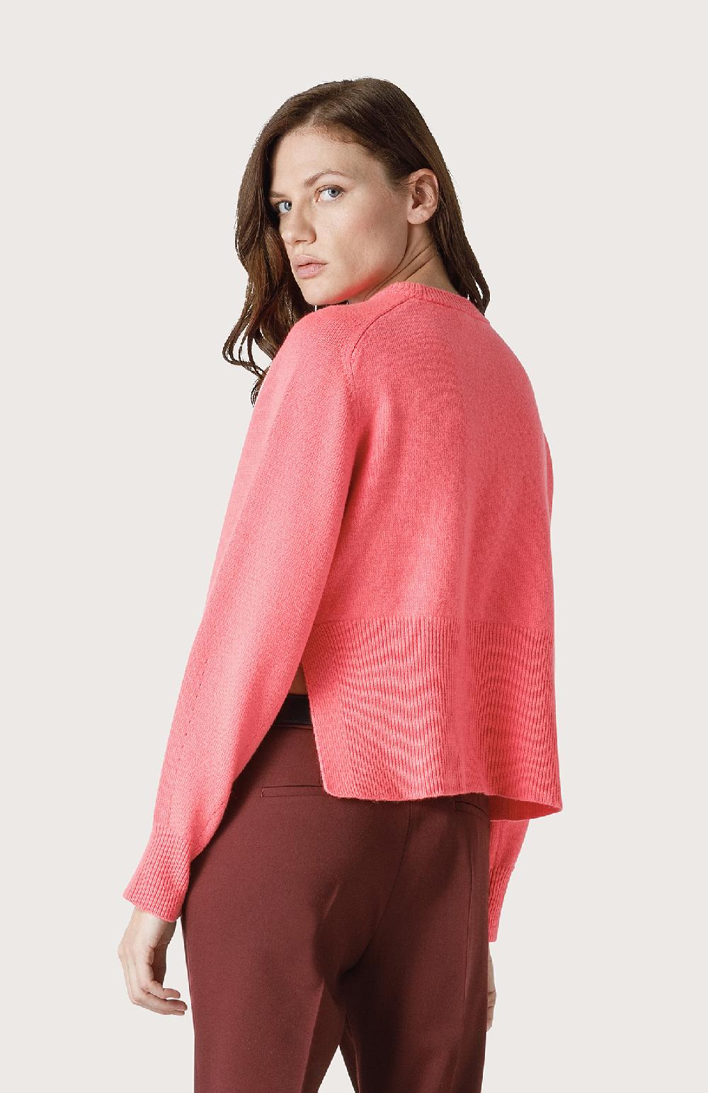Seventy Maglioncino cropped a coste alte - Col. Rosa Presa